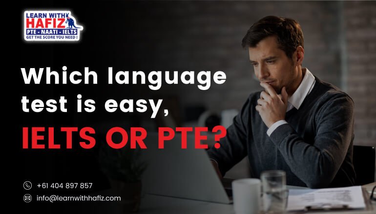 A Man is Thinking About Which Test is Easy IELTS or PTE