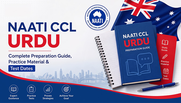 NAATI CCL Urdu-Complete Preparation Guide, Practice Material & Test Dates
