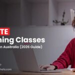 Student studying for PTE coaching classes