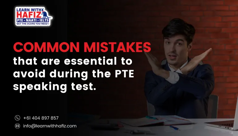 Avoid these Mistake during the PTE speaking test